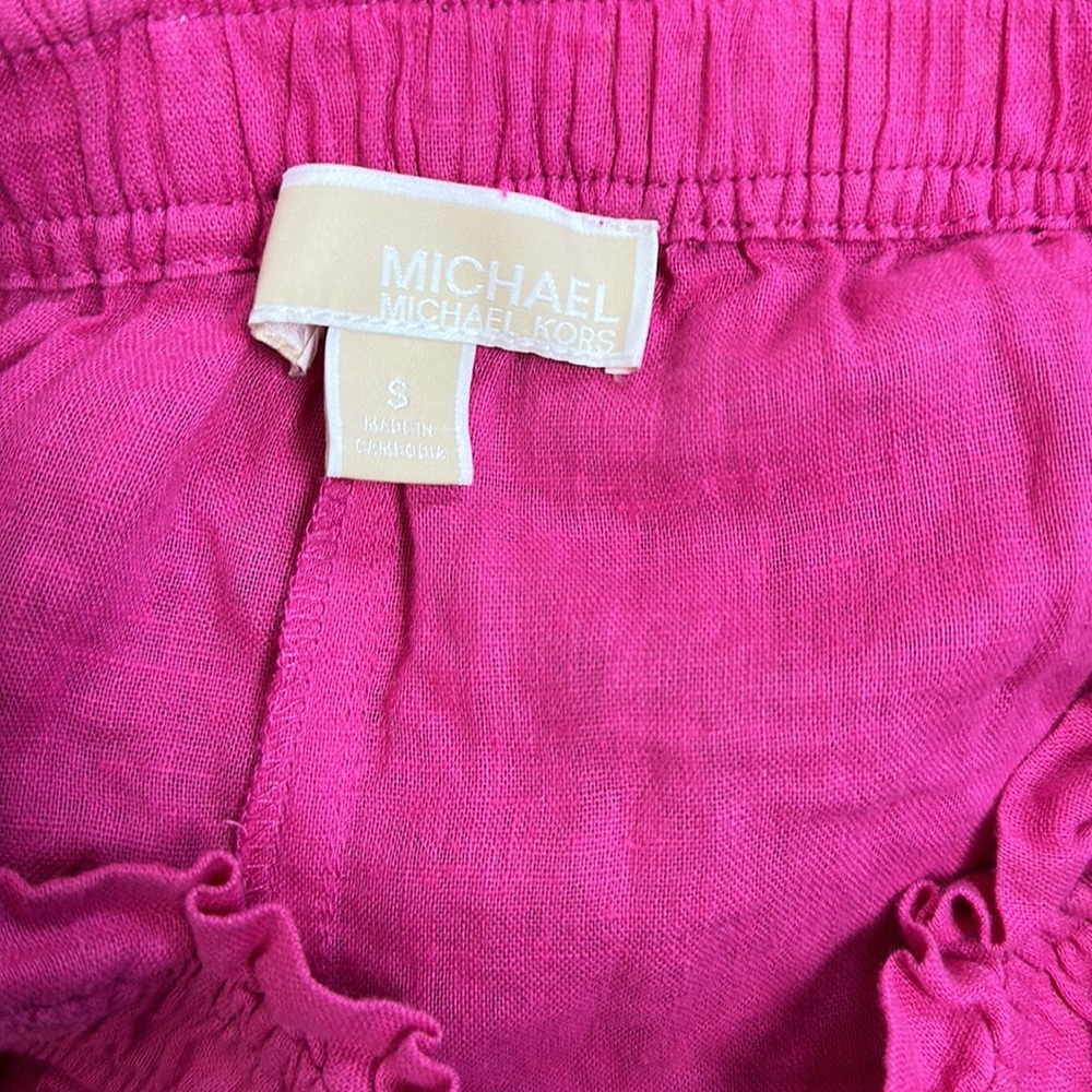 NEW!!!! Michael KORS ‘Pink Linen Capris size small.’ - Picture 5 of 6